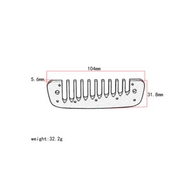 Alnicov Comb Harmonica Part, Replacement Aluminium Alloy Harmonica Part, 10-Hole High Strength for Hohner Marine Band Crossover and Deluxe Rose Red
