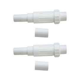 LESSO 3/4 inch PVC Pipe Repair Kit,PVC Repair Coupling for Broken or Cracked In-Ground PVC Pipes,SCH40 White (Two Sets)