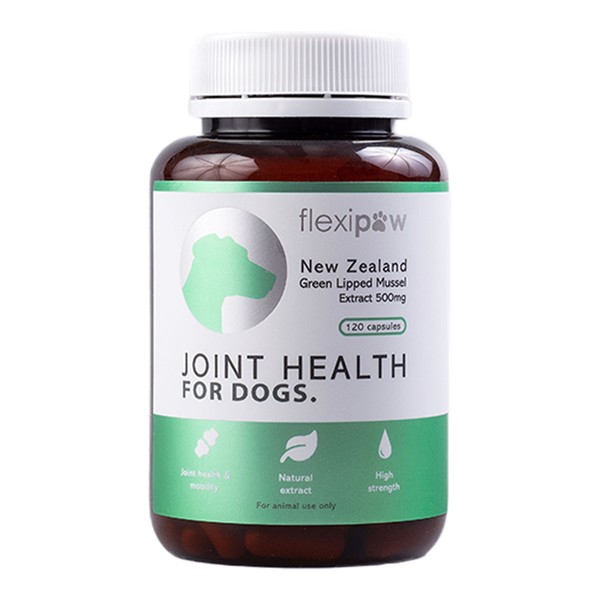 FlexiPaw Joint Health for Dogs - Green Lipped Mussel Extract 500mg - 120 capsules