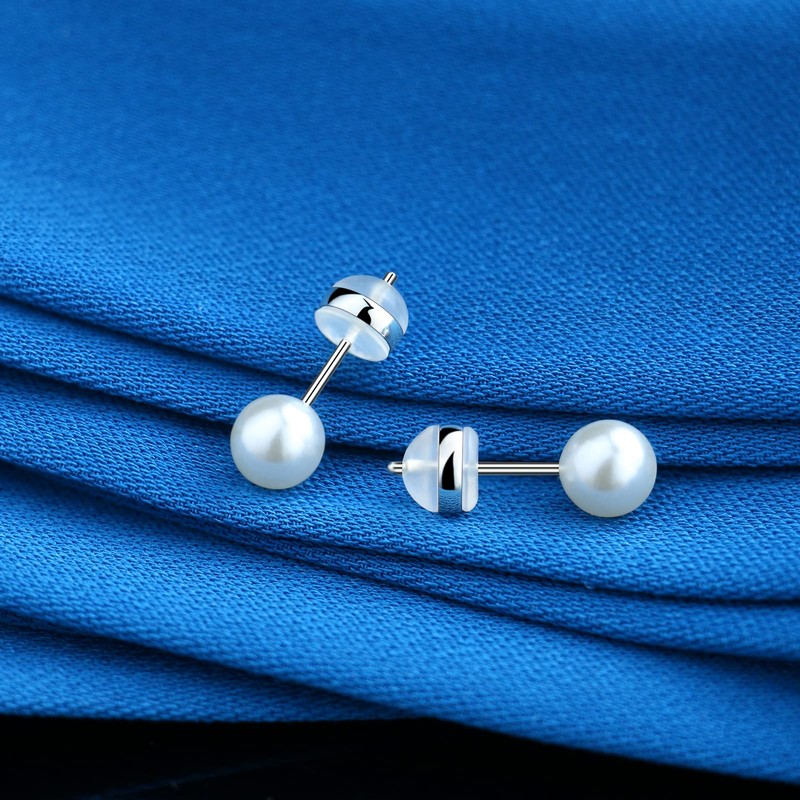 Rubber Earring Backs for Studs, Clear Soft Earring Backs for