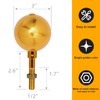Frunke Flag Pole Topper Golden Ball for Outdoor, Flagpole Ball