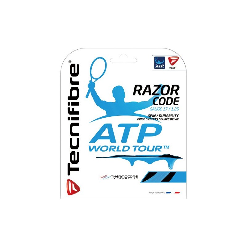 Tecnifibre Razor Code (17-1.25) Racquet String (Blue)