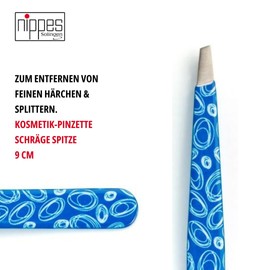 Cosmetic Tweezers Oblique Cosmos Blue