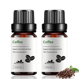 Pack of 2 Coffee Oil Against Wrinkles, Pure Coffee Essential Oil, Natural Coffee Oil Against Fine Lines and Soothing, Rejuvenating and Firming Oil for Face and Body