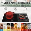 POTFYA 2 Burner Electric Cooktop 110V 24inch - 2400W Countertop