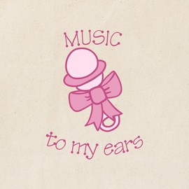 CafePress Music To My Ears Tote Bag Reusable Natural Beige Canvas Shopping Bag