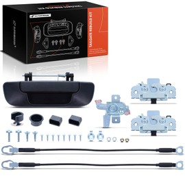 A-Premium Tailgate Hardware Rebuild Kit with Cable Compatible with Dodge Ram 1500 2003-2008, Ram 2500 2005-2009, Ram 3500 2006-2009, Without Keyhole or Camera Hole, 22-PC Set
