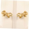 FELTECHELECTR 2pcs Brass Bow Handle Matte Cabinet Knob Covers Hinges