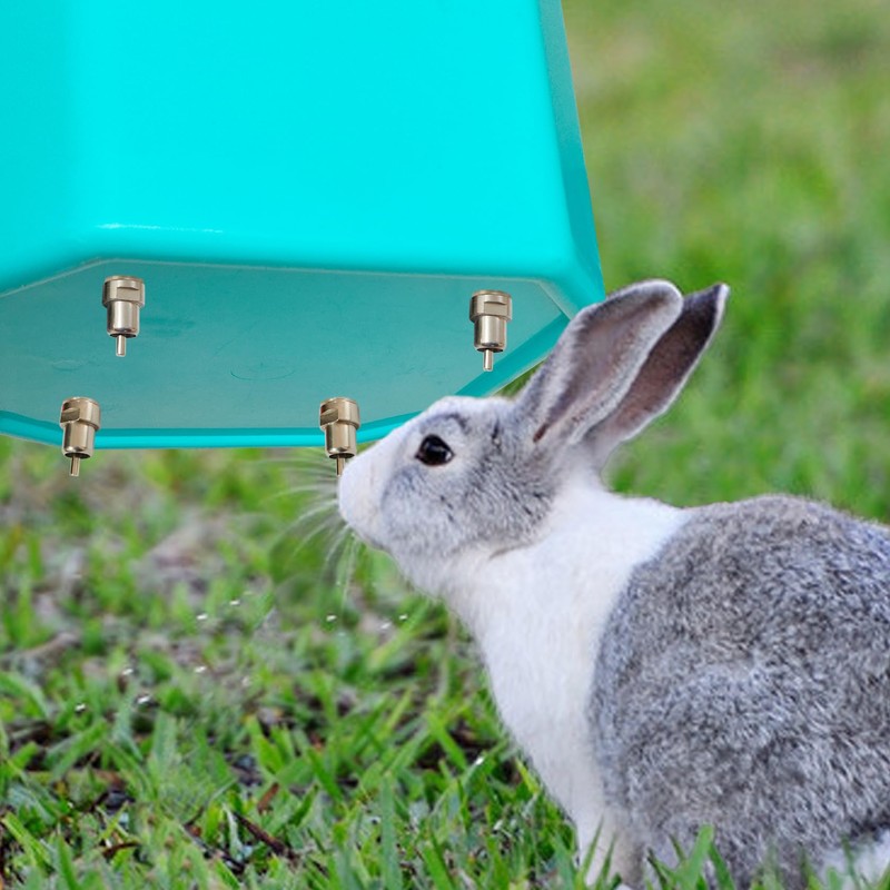 Bonchoice 8Pcs Automatic Rabbit Nipple Waterer Chicken Water Nipples Metal