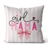 M-Qizi Coquette Pink Bow Girl Mama Pillow Covers 18x18, Mama