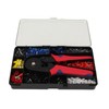 1201Pcs Electrical Wire Terminal Set Cold Pressed with Red Plier