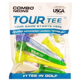 Tour Tee COMBO NEONS Golf Tee (Pack of 5) BLUE T-490 (570)