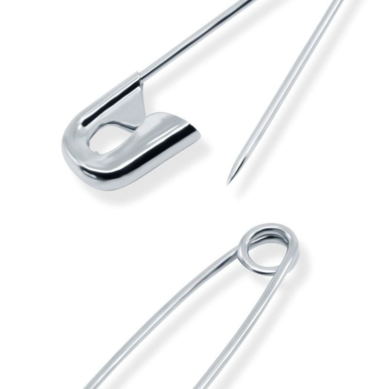 Dritz 3021 Basting Safety Pins, Size 2 (50-Count), Nickel