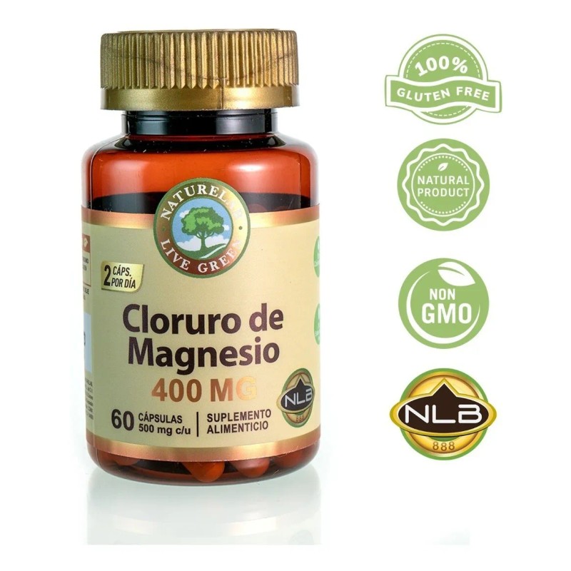 Cloruro De Magnesio - 60 Cápsulas De 400mg - Naturelab