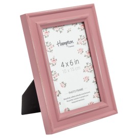 Hampton Frames PALOMA Distressed Shabby Chic Picture Photo Frame Pink 4x6 (10x15cm) PAL301946P