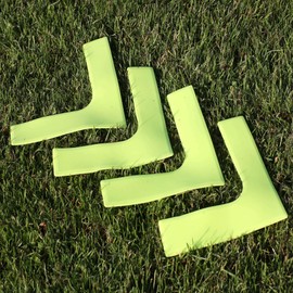 Fitness Health FH Flat Rubber Flexible Corner Marker 4 Pcs Non-Slip Speed Agility Training Floor Marker Set