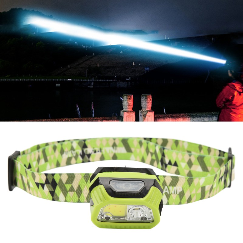 LED Induction Headlamp Waterproof Headband Flashlight for Outdoor Camping Night