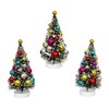 RAZ Imports Mini Decorated Christmas Tree Figurines - Set of