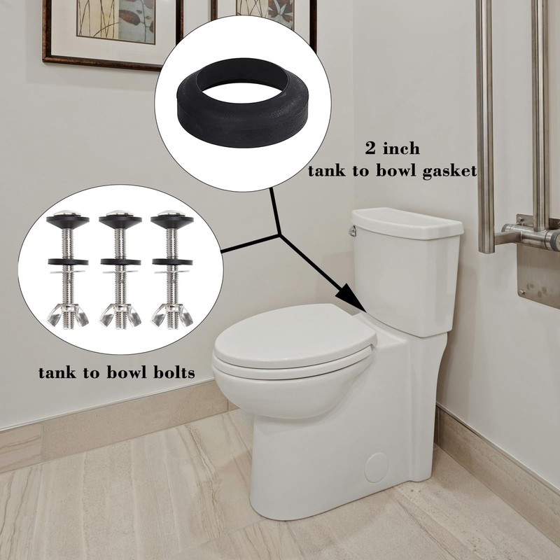 FinFuture 2-Inch Toilet Flush Valve Dual Flush Valve Replacement with