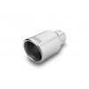Exhaust Trim Tailpipe 90 mm Round Bevelled Stainless Steel Polished Round Trim Exhaust Tuning with Absorber (for 65 mm Connection)
