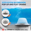 zaa Bathtub Drain Hair Catcher, Silicone Collapsible 3 Pack Drain