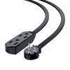 Maximm Cable 25 Feet Flat Plug Extension Cord/Wire, Multi Outlet