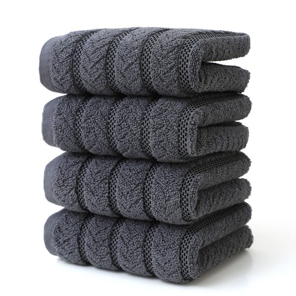 DDSColour 100% Ring-Spun Cotton Hand Towels for Bathroom Set of