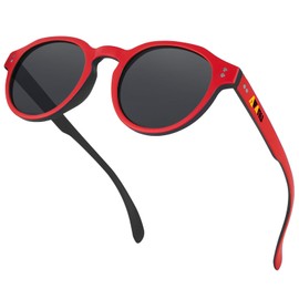 AEANU Polarized Sunglasses for Men and Women，UV Protection，Fishing，Driving ，Running – Red/Smoke