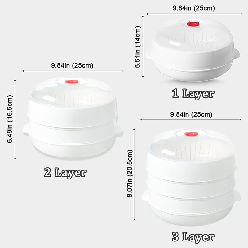 Microwave Vegetable Steamer, Microwave Steamer for Vegetables, Microwave Heating Bowl,