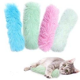YVPSI Cat Toys Cat Pillows 4 Pack Interactive Cat Kicker Toys Catnip Plush Toys Catnip Toys Cat Teething Toys for Indoor Cats Kitten,4color