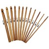 12pcs 6" Bamboo Crochet Hooks Needle Knitting Hooks Knit Craft