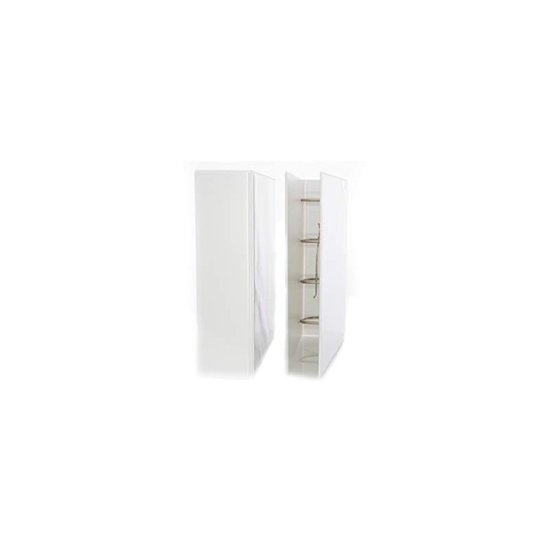 DIN A5 Folder 4 Mechanism PVC White 80 mm Spine