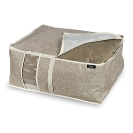 Domopak Under Bed Storage 55x45x25cm in brown/grey, Polyester, 55 x 45 x 25 cm