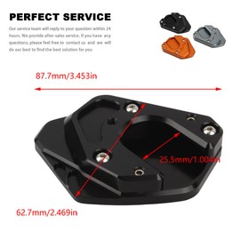 ABCERRSI Motorcycle Side Stand Enlarger Kickstand Plate,CNC Dirt Bike Kickstand Enlarge Plate Foot Stand Pad For Duke 125 200 390 RC125 RC200 RC390 2013-2023 690 SMC R Enduro(Black)