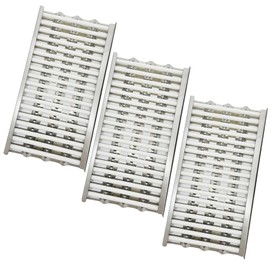 Complete Set of Radiant Trays 3Pack Heat Plate Ceramic Rods Complete Replacement parts for DCS 27" 36" 48" Series 36EBQAR, 48DBQR, BGA36-BQARL Gas Grills Heat shield Deflector 18-5/8" x 9-7/8"