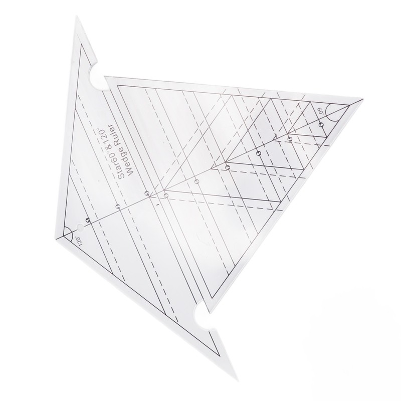 Sewing Wedge Ruler 60 Degree and 120 Degree Acrylic Transparent
