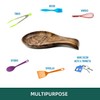 Kityemo Walnut Wooden Spoon Rest Cooking Spoon Holder Organizer Heat-Resistant