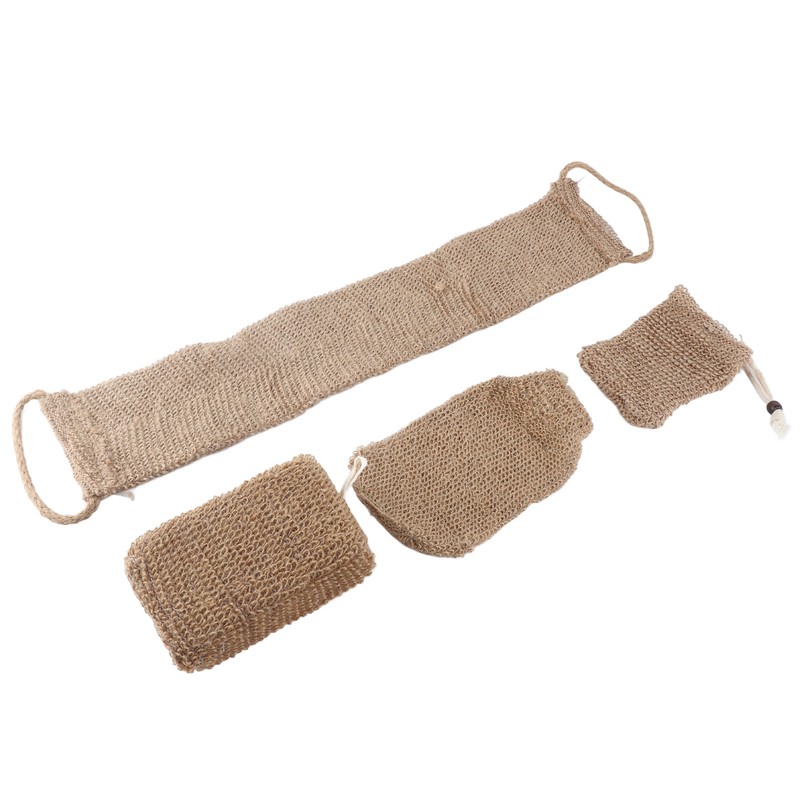 Exfoliating Jute Back Scrubber Concave Convex Surface Gift Package Jute