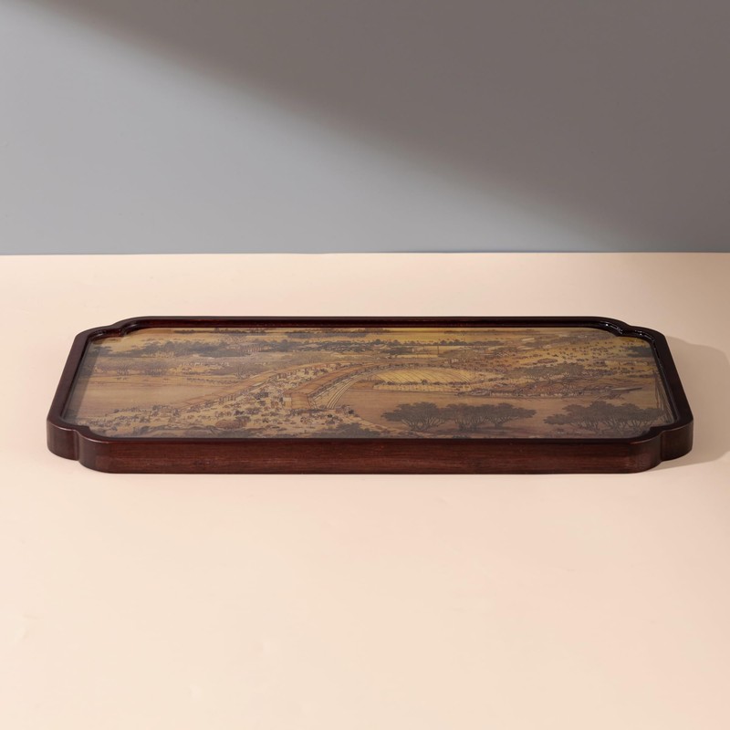 SILINE Gorgeous Small Serving Tray,Tea Tray,Jewelry Tray,Key Storage Tray -Yellow