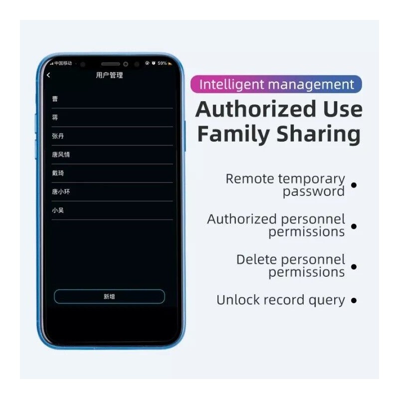 ROCKBROS Bike U Shape Lock Smart Bluetooth Fingerprint Lock Phone