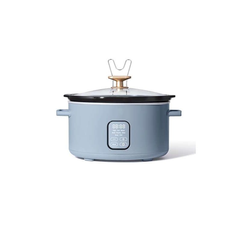 6 Quart Programmable Slow Cooker (Color : Cornflower Blue)