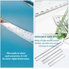 KEWAYO 5 Pieces Plastic Ruler, Clear Ruler Transparent Straight Ruler