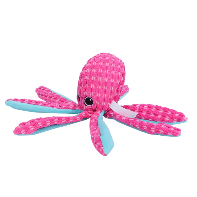 Pet Corduroy Octopus Vocal Toy Puppy Biting Training Toy for