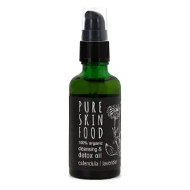 PURE SKIN FOOD Organic Cleansing & Detox Oil Calendula - Lavender