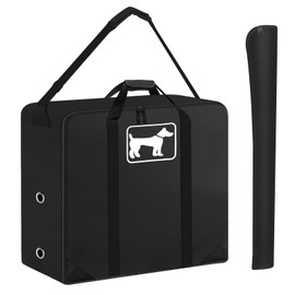 SIRUITON Dog Playpen Storage Bag Fits 24" H 8 Panels and 9 Stakes Suitable for Foldable Exercise Pet Playpen, RV Dog Fence Travel Bag,with Reinforcing Plate & Shoulder