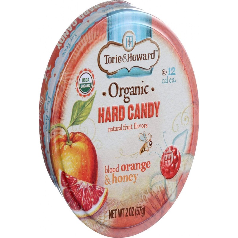 Torie and Howard Organic Hard Candy Tin, Blood Orange and