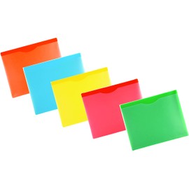 Filexec Products File Jacket, Side Loading, Letter Size, Assorted Pack of 5 (50625-3725)