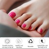 Short Square Press on Toes Nails, Hot Pink False Toe