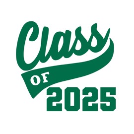 Graduation Iron On Transfer, Class Of 2025 Tshirt Decal, High School College Senior Shirt Sticker, HTV Graduate Patch, Pick Size Color, Iron-On Almost Anything (Green)
