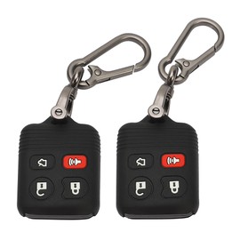 TOMALL 2 Pack for Ford Key Fob Cover with Keychain, 4 Buttons Silicone Rubber Key Fob Case Compatible with Ford Expedition Explorer / Lincoln Aviator Navigator / Mercury Mountaineer Car Key Cover